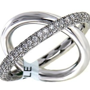 1.00ct Double band diamond ring